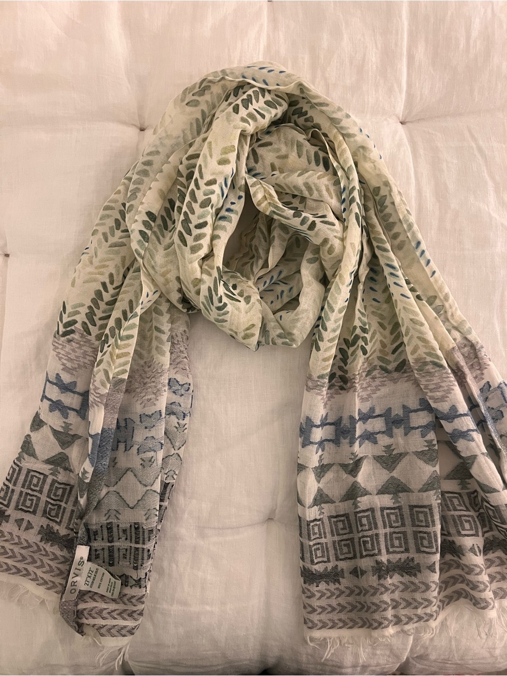 Orvis Light Green and Blue Women’s Scarf